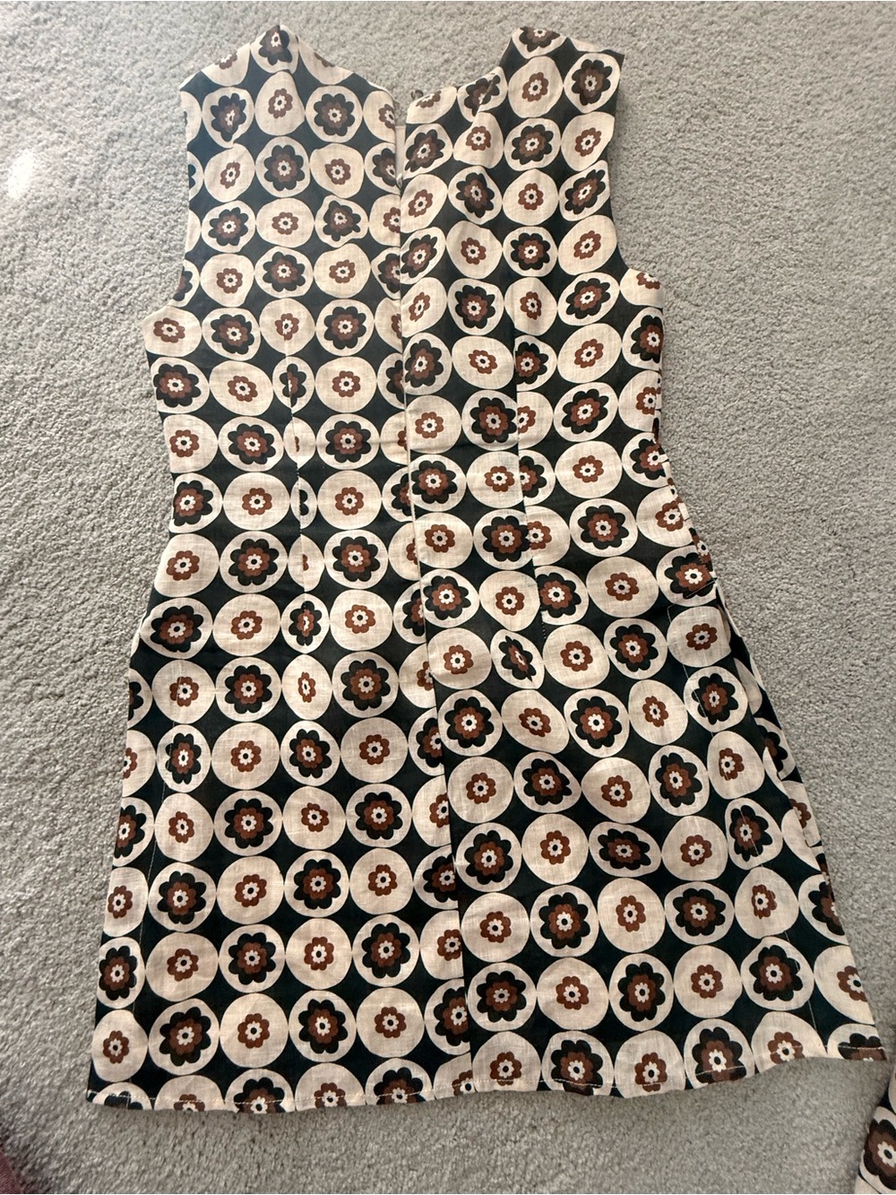 DISSH Dixon Print Tunic and Pant Set Brown & Cream Retro Circle Print - Picture 8 of 8